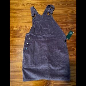 Purple overall dress